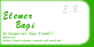 elemer bagi business card